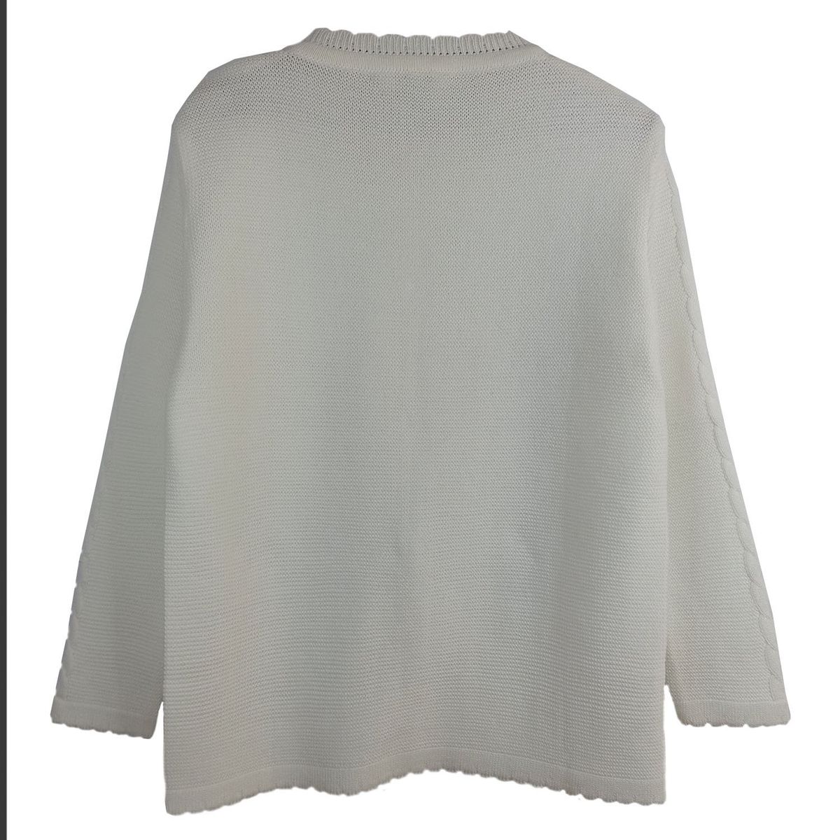 GENERICO - Chompa Tejida de hilo tacto para Niñas con Lazo Hueso