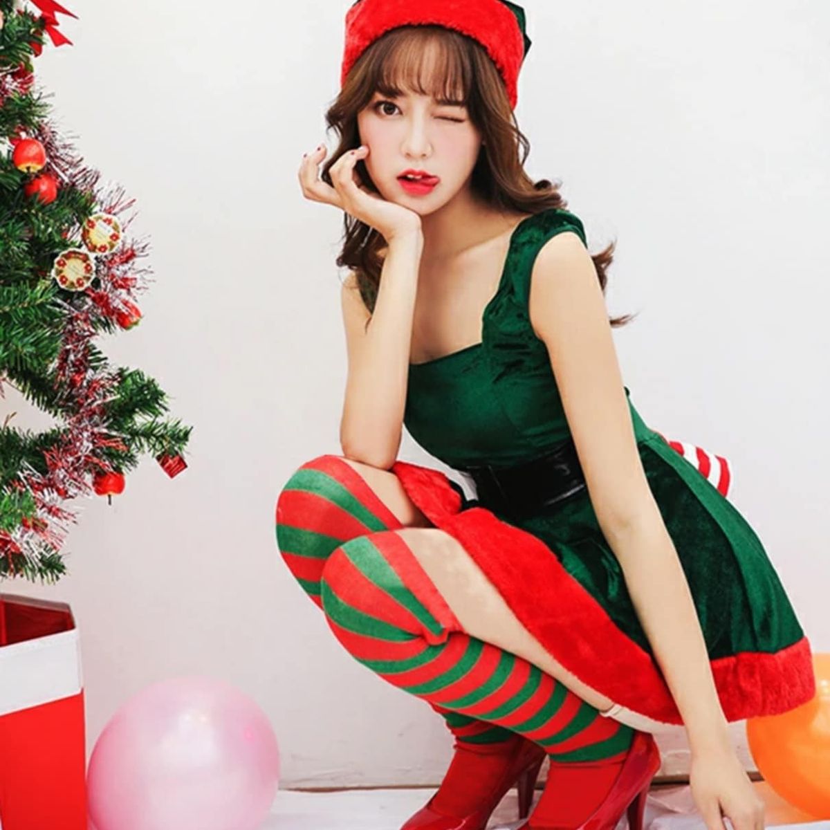 WHITE - Medias Largas Navideñas varios colores_.