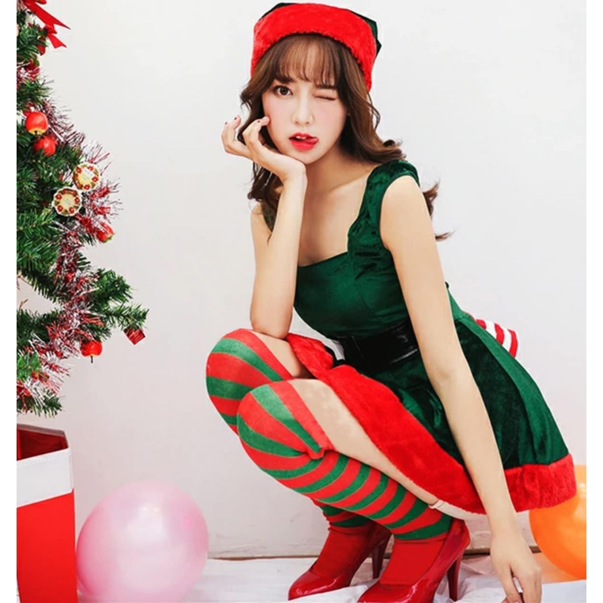 WHITE - Medias Largas Navideñas varios colores_.