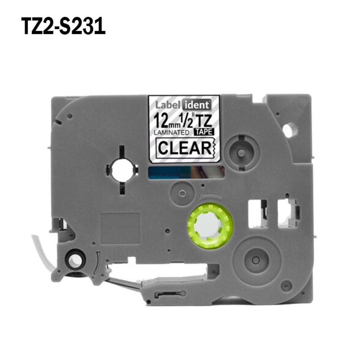 GENERICO - TZ2-S131 Cinta compatible negro sobre transparente 12mm x 8m TZE-S131