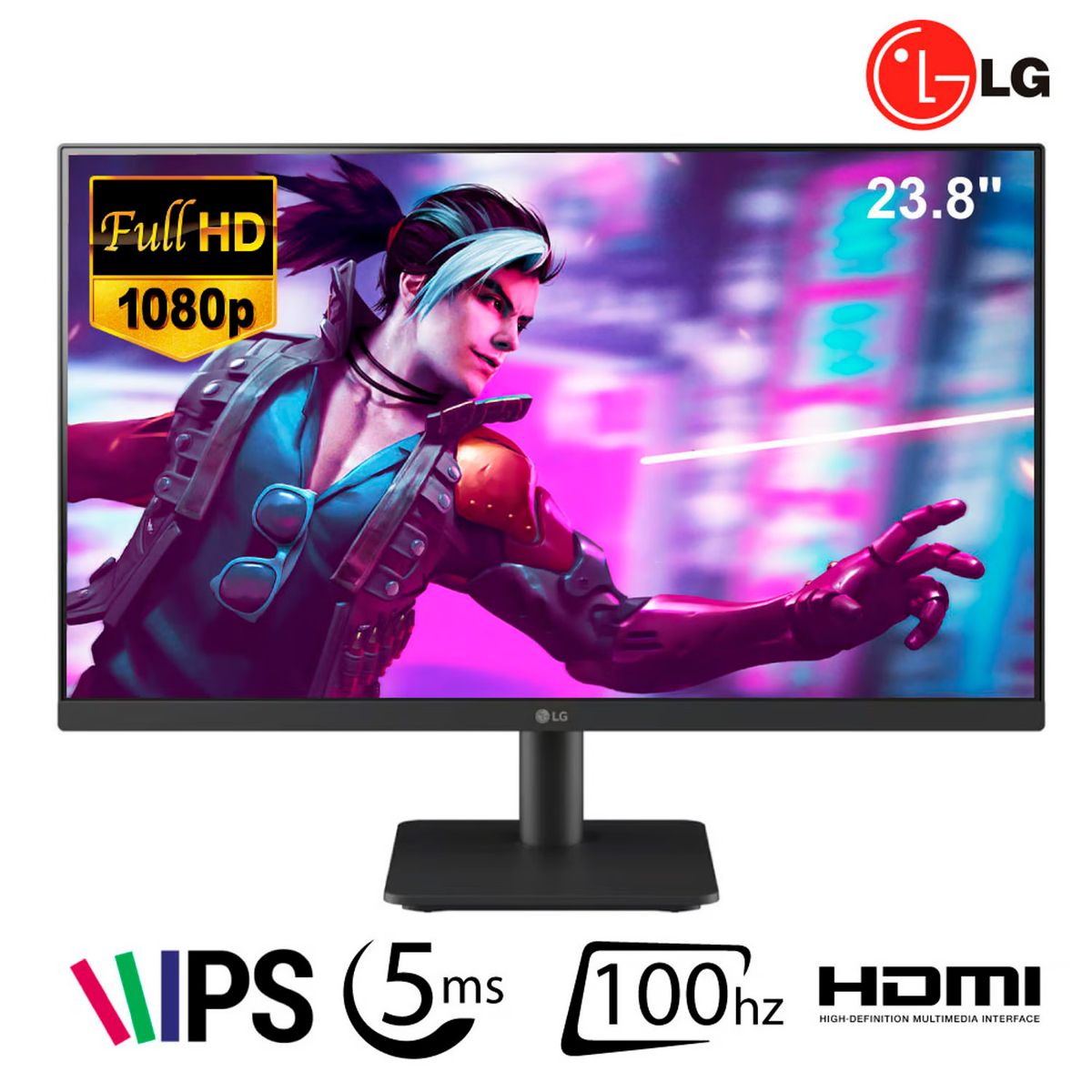LG - Monitor LG 24MS500-B 23,8 FHD IPS 1920x1080 HDMI x2