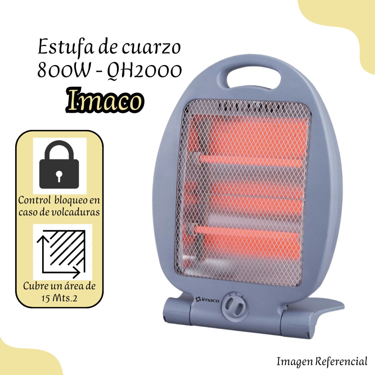 IMACO - Estufa Eléctrica de Cuarzo Imaco QH2000