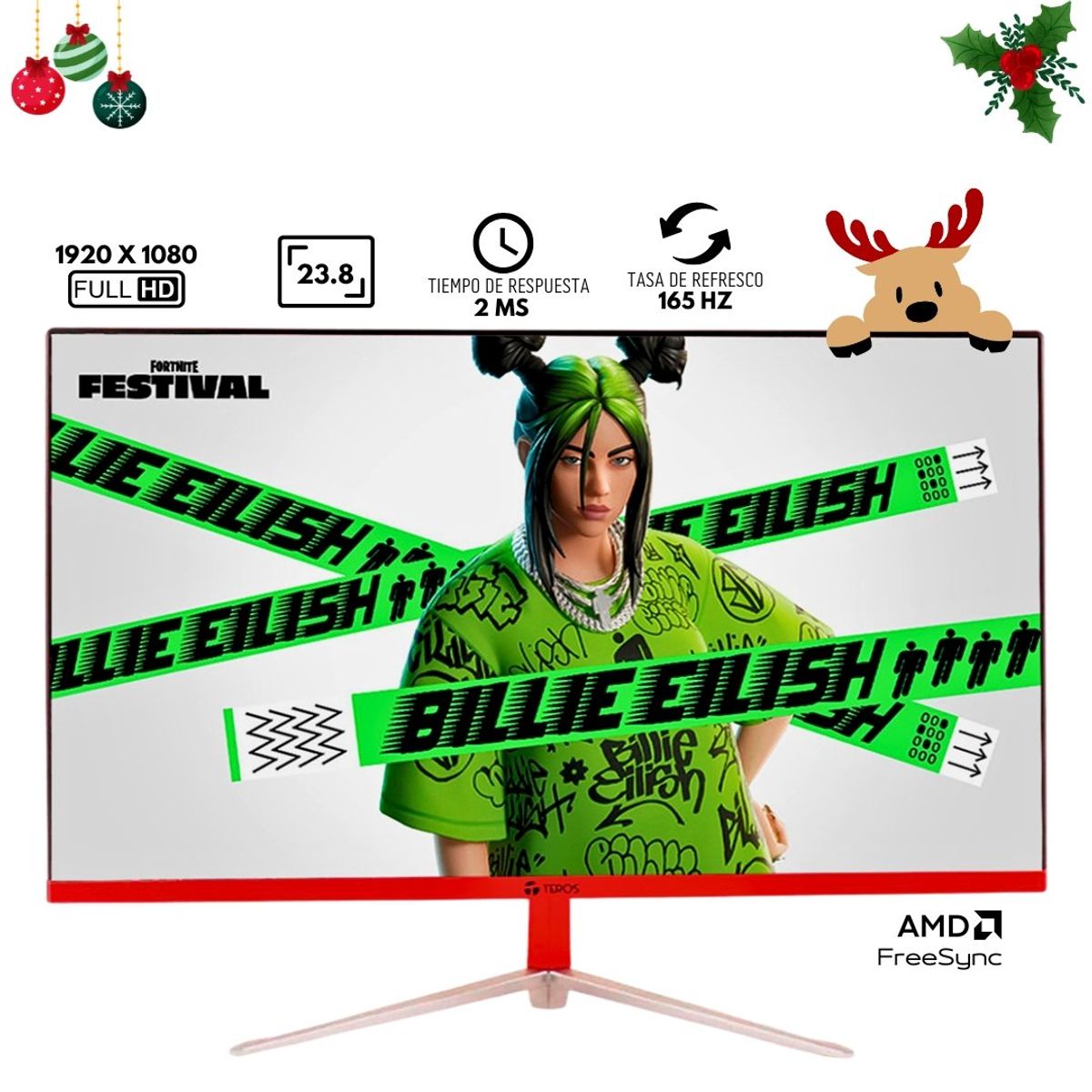 TEROS GAMING - Monitor curvo gaming TEROS TE- 2471G, 23.8" FHD VA, 165 Hz, 2 ms, HDMI