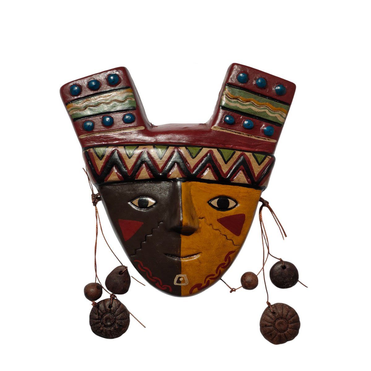 GENERICO - Mascara Adorno de Pared Ceramica de Ayacucho