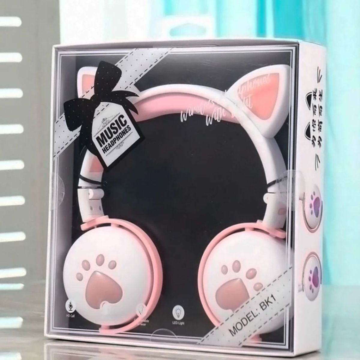 GENERICO - Audífonos bluetooth inalámbricos de gato-BK1