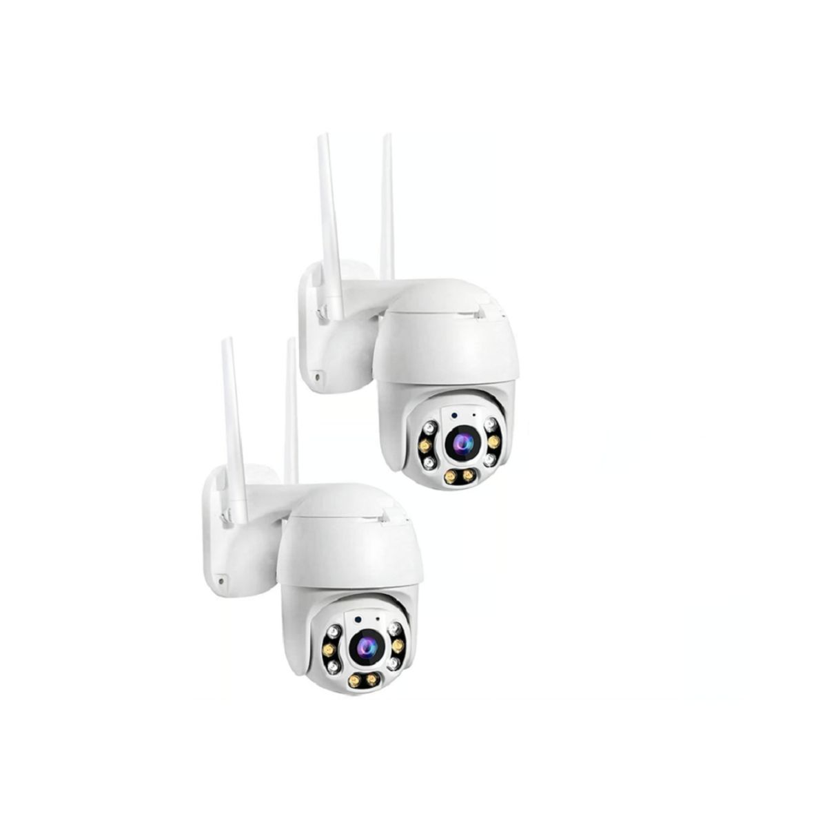 GENERICO - Pack de 2 Camaras A6 IP y 2 Memorias de 128GB Visión Nocturna