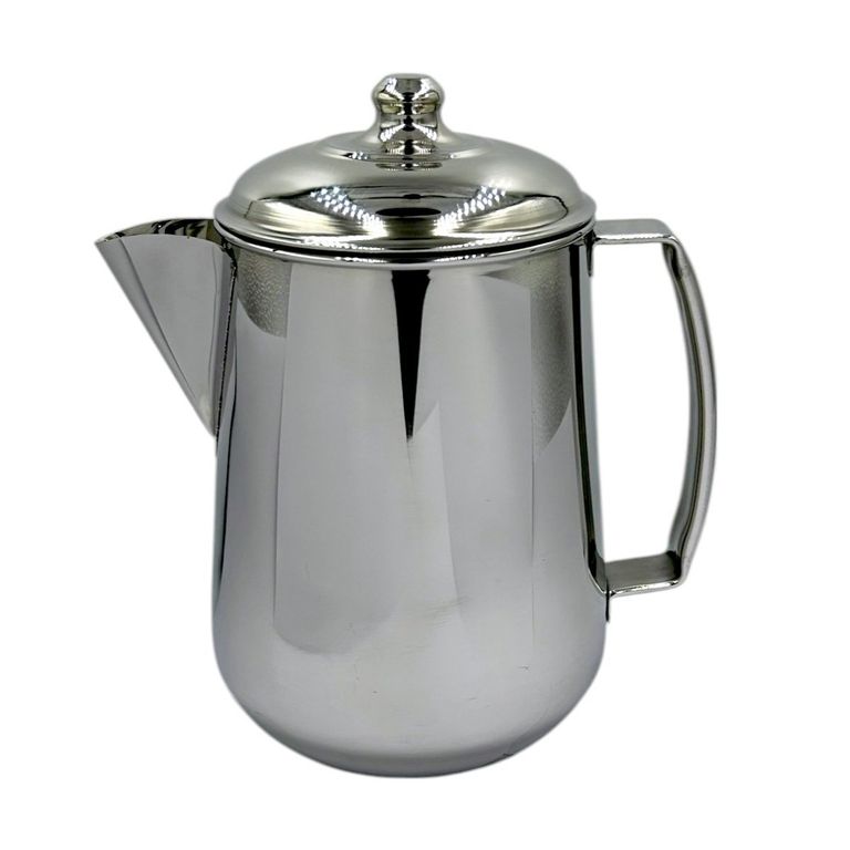 Jarra De Agua De Acero Inoxidable De 2 Litros Con Tapa Y Asa – Ideal Para Café, Jugo, Té Helado, Limonada Y Sangría
