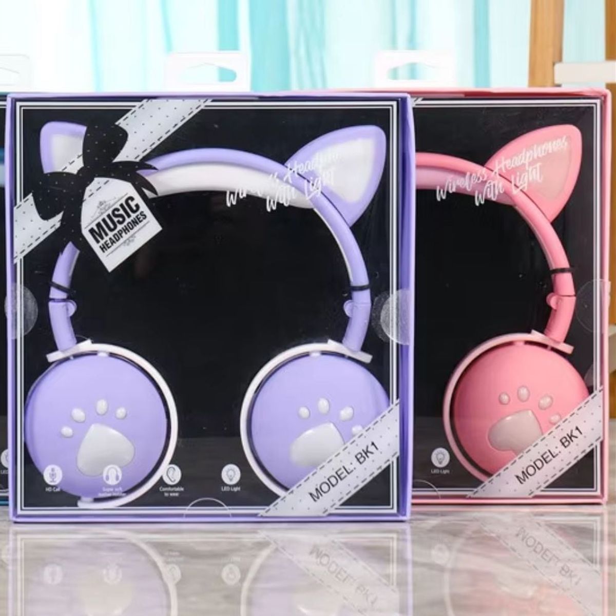 GENERICO - Audífonos bluetooth inalámbricos de gato-BK1