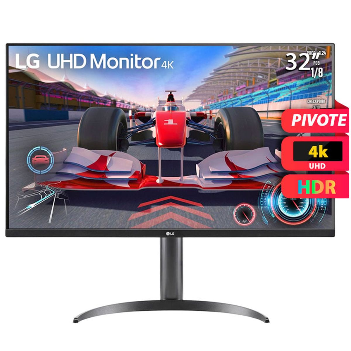 LG - Monitor lg 32ur550-b Led Uhd 4k De 32"  Hdr10 Pivote Con Parlante 5w