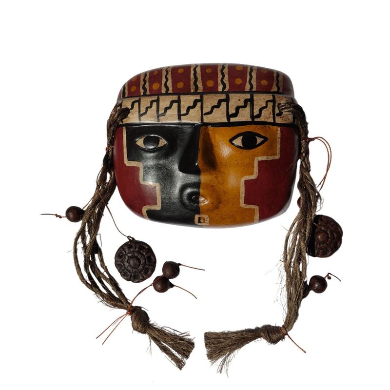 GENERICO - Mascara con Pelo de Ceramica de Ayacucho