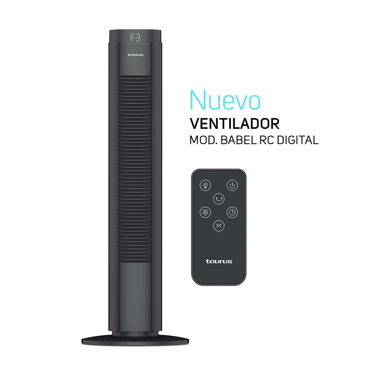 IMACO - Ventilador de torre babel rc digital taurus Black