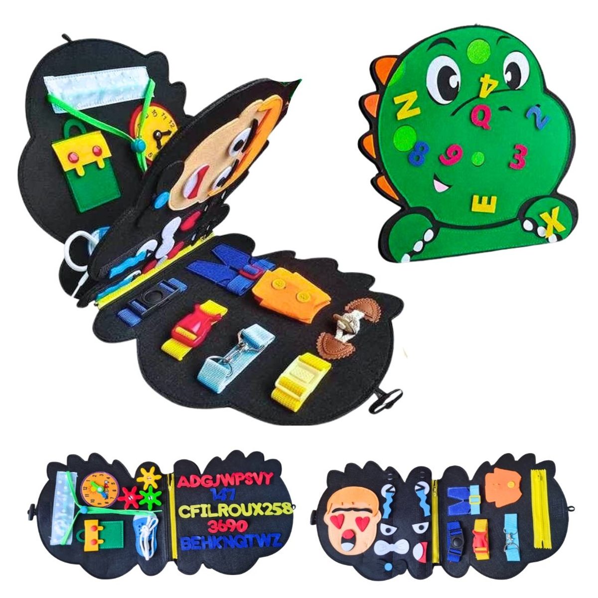 GENERICO - Libro Sensorial Montessori de Aprendizaje Dino3