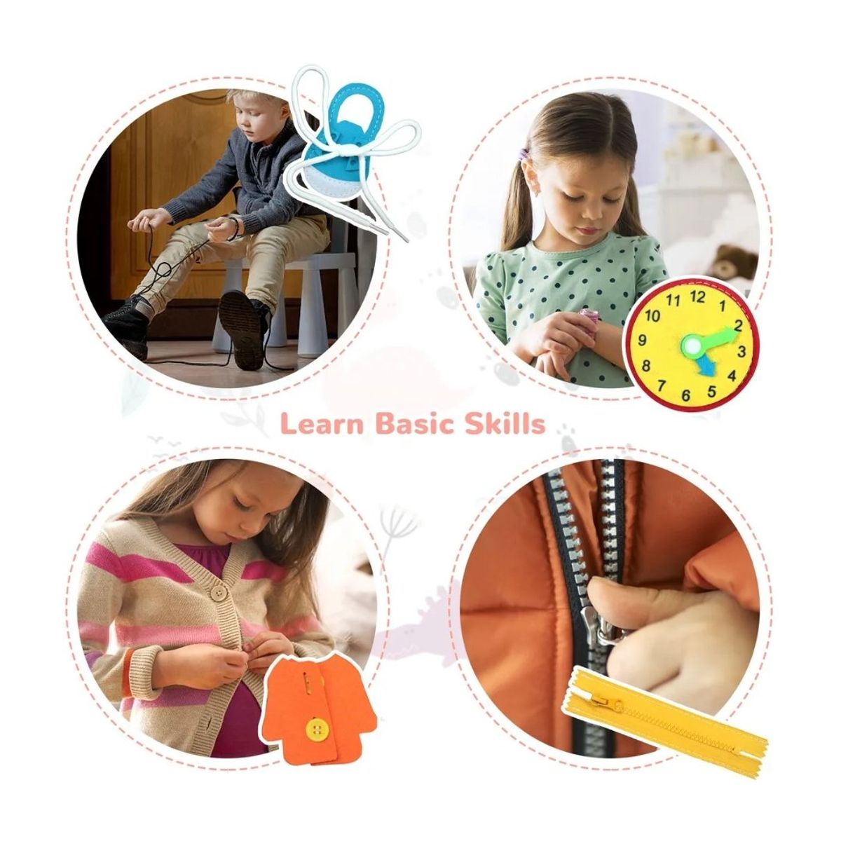 GENERICO - Libro Sensorial Montessori de Aprendizaje Dino3