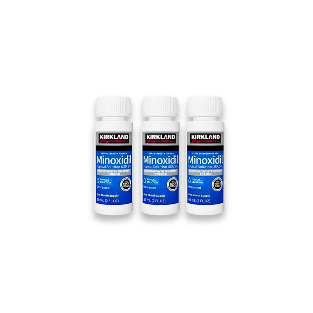 KIRKLAND - Minoxidil liquido 60ml 3 unidades