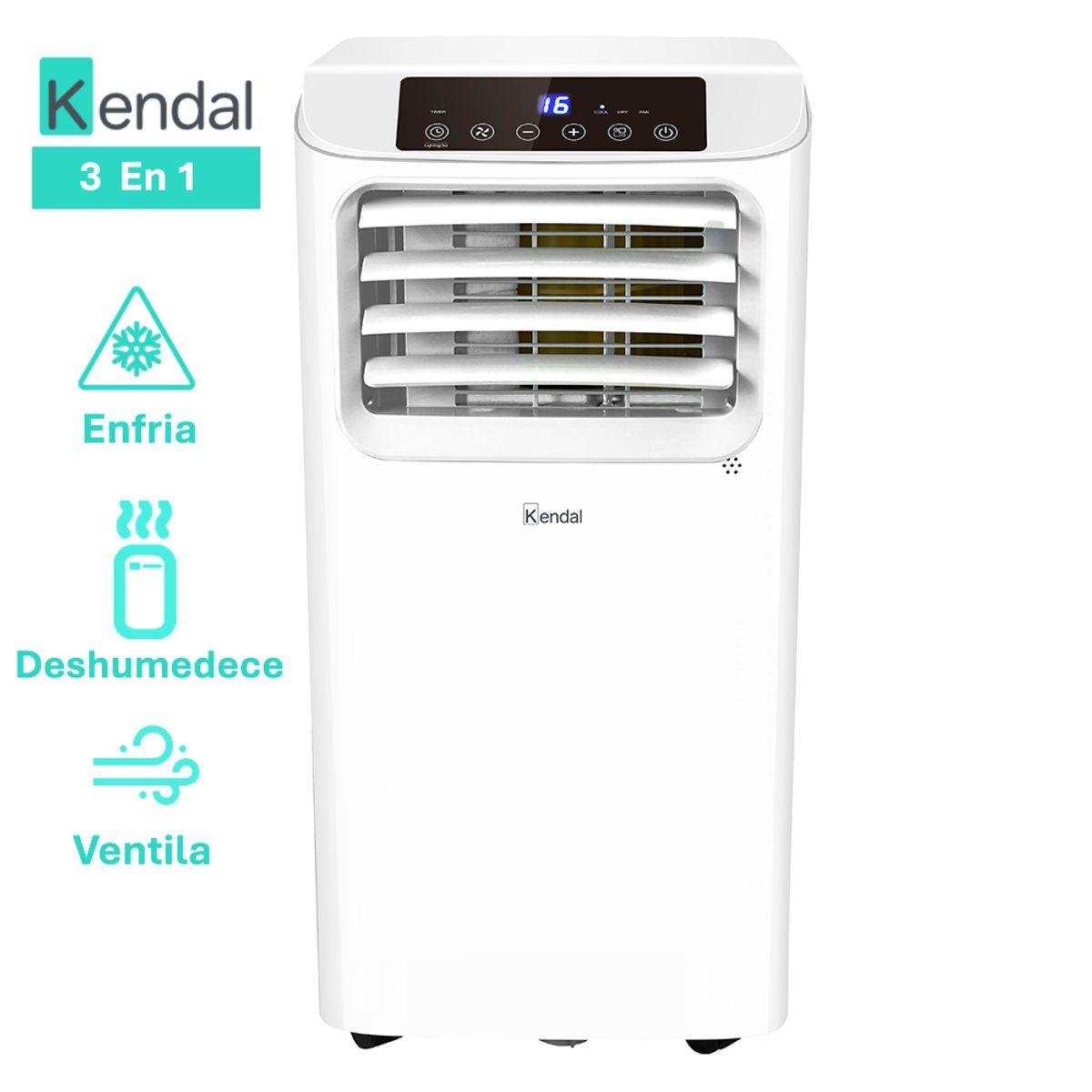 KENDAL - Aire Acondicionado Portátil 12000 BTU, Frio 3 en 1
