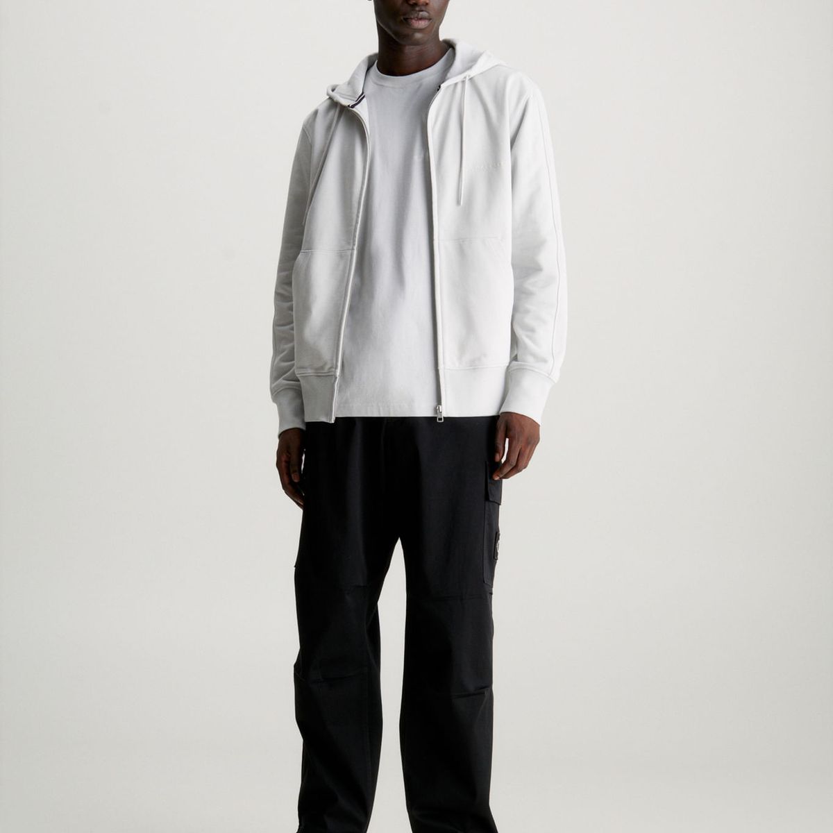 CALVIN KLEIN - SWEATSHIRT INSTITUTIONAL ZIP THROUGH HOOD