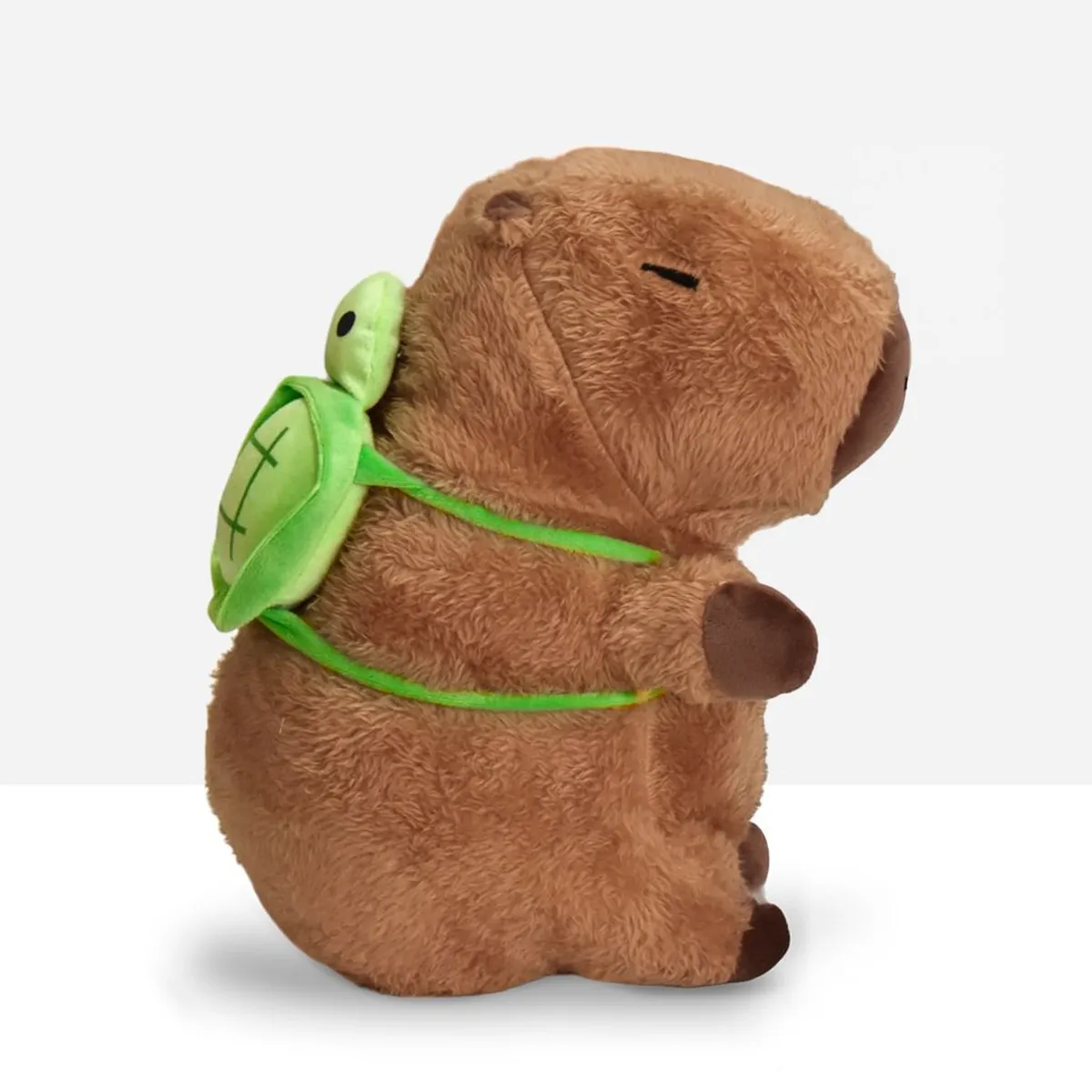 GENERICO - Peluche Capibara con Mochila de Tortuga 24 CM