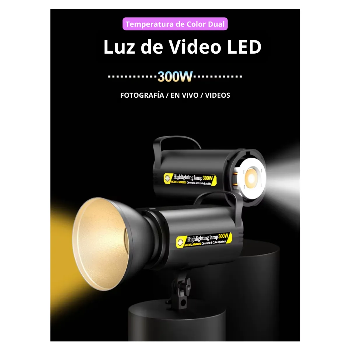 SEISA - Kit de Luces Fotograficas 300W Luz de Video Iluminacion Led Fotografia