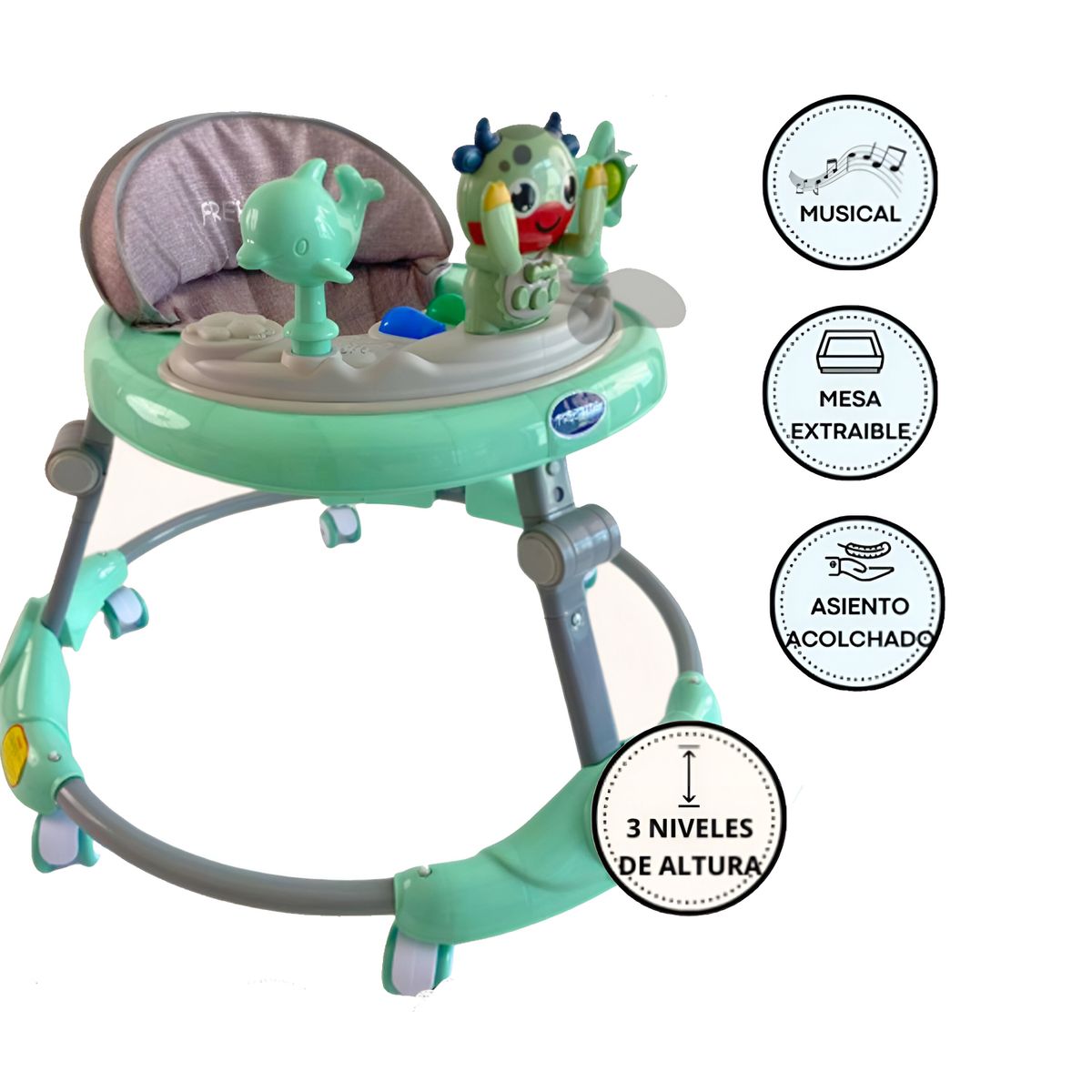 GENERICO - Andador para Bebe Musical Olé Verde