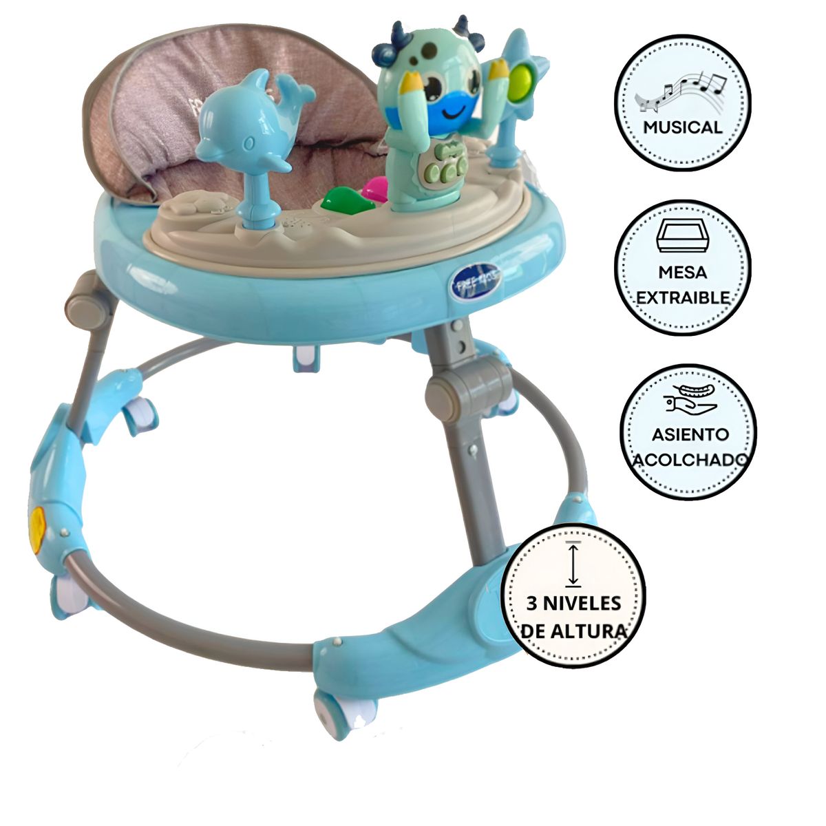 GENERICO - Andador para Bebe Musical Olé Celeste