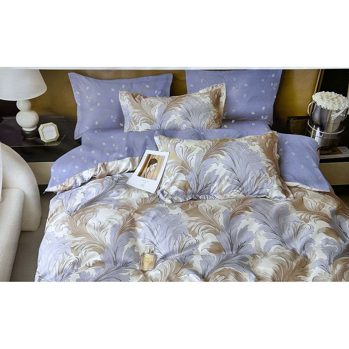 MINGDA - Set de Edredón 2 Pz+ Juego de Sábanas + Funda  100% Bambu