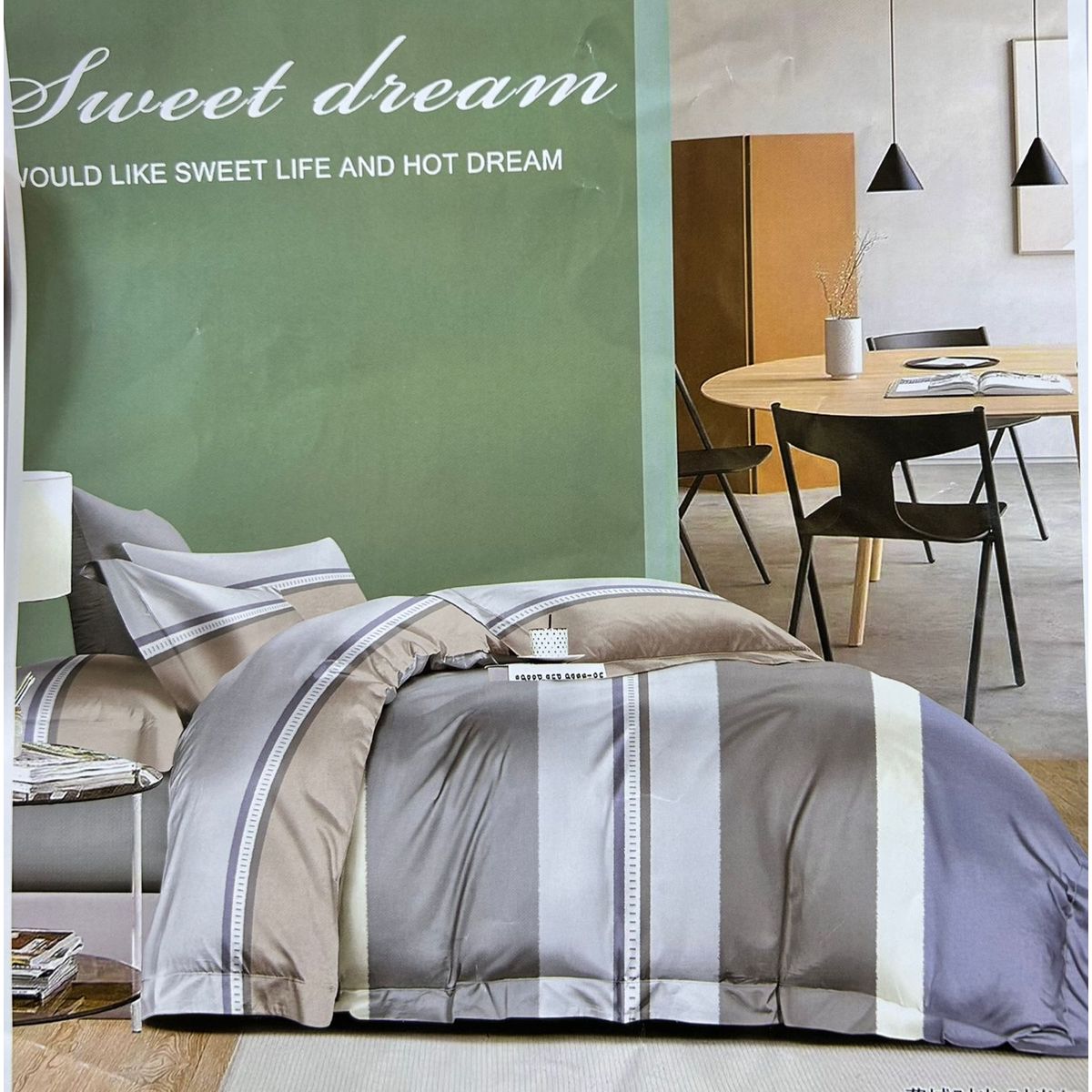 MINGDA - Set de Edredón 2 Pz+ Juego de Sábanas + Funda  100% Bambu