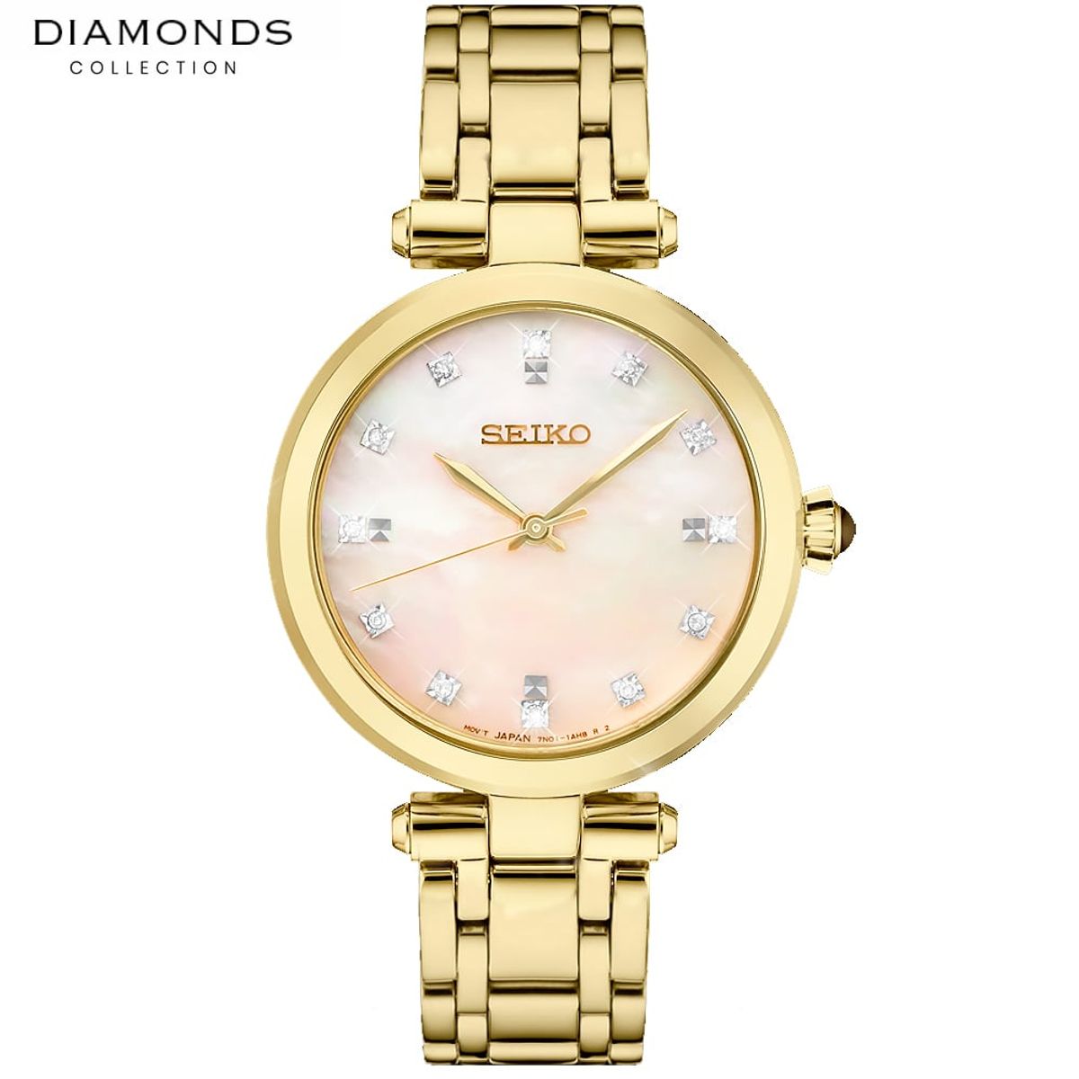 SEIKO - SEIKO Reloj Coleccion Diamonds Acero inox Japones SRZ536