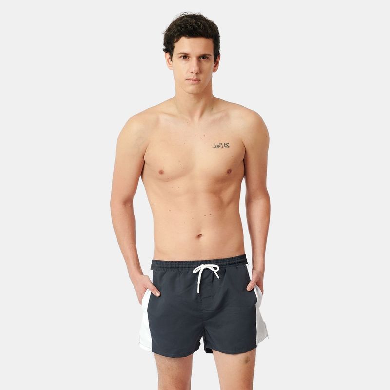 SAN COSME - Short de Baño Hombre Gris Oscuro