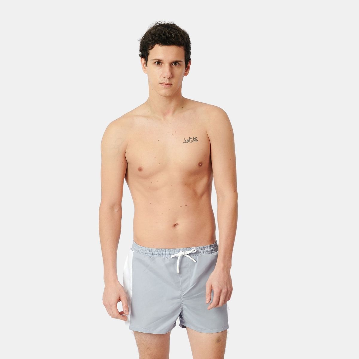 SAN COSME - Short de Baño Hombre Gris Claro