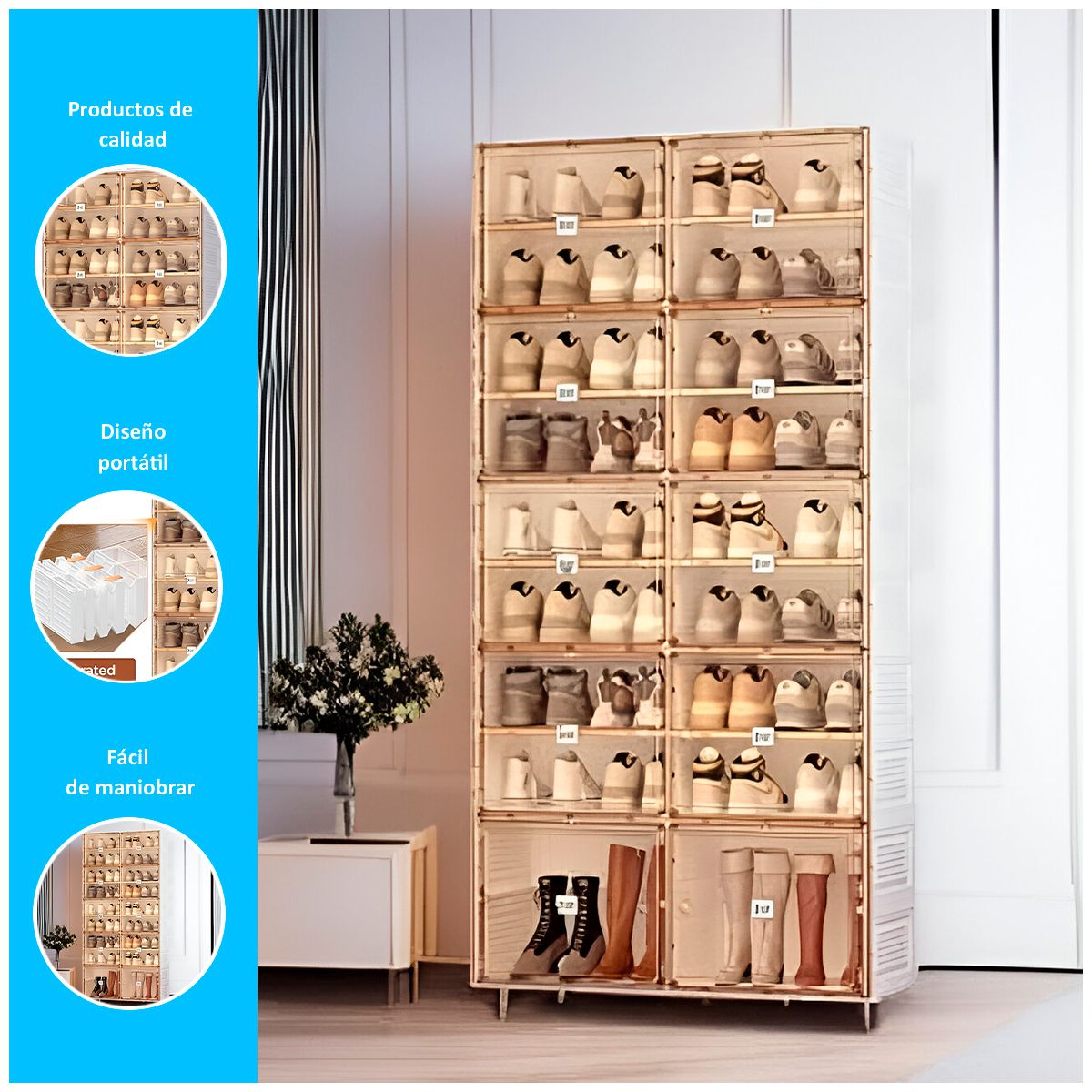 GENERICO - Zapatero plegable premium 8+1 pisos 172 cm