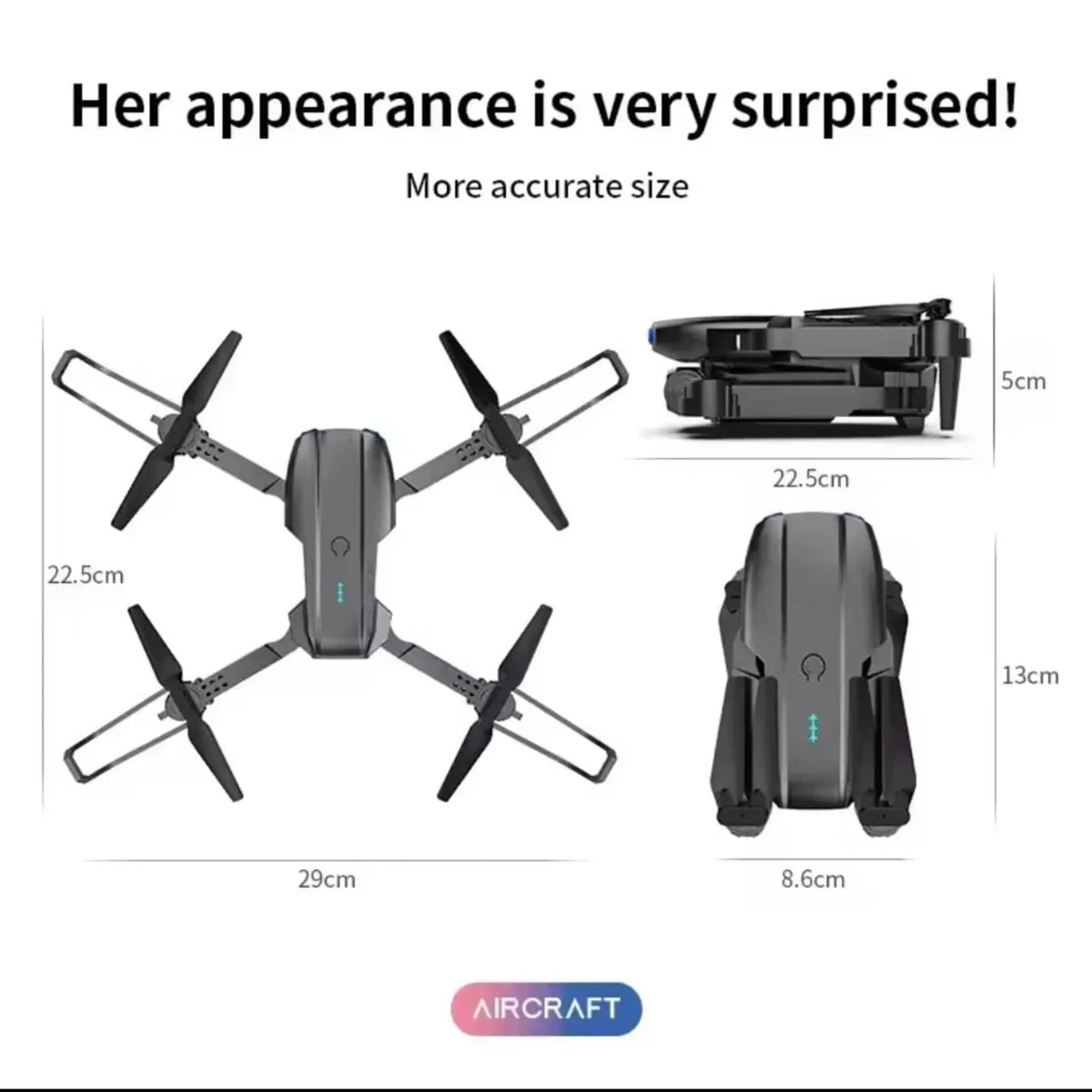 GENERICO - MINI DRON E99 PRO CON CAMARA DUAL INCLUYE REPUESTOS Y ESTUCHE