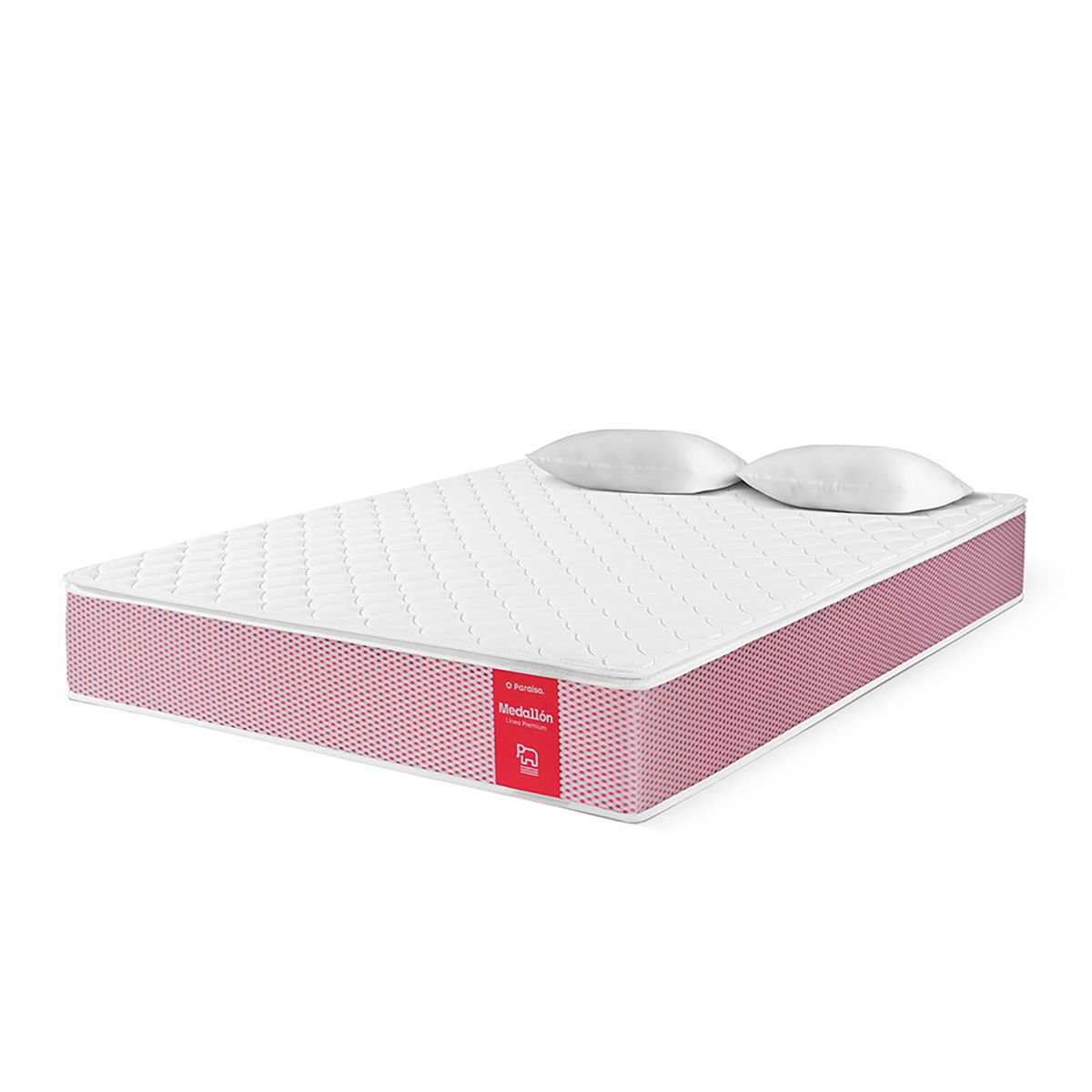 PARAISO - Colchon Medalón Ergosoft 2 Plz + 2 Almohadas + Protector