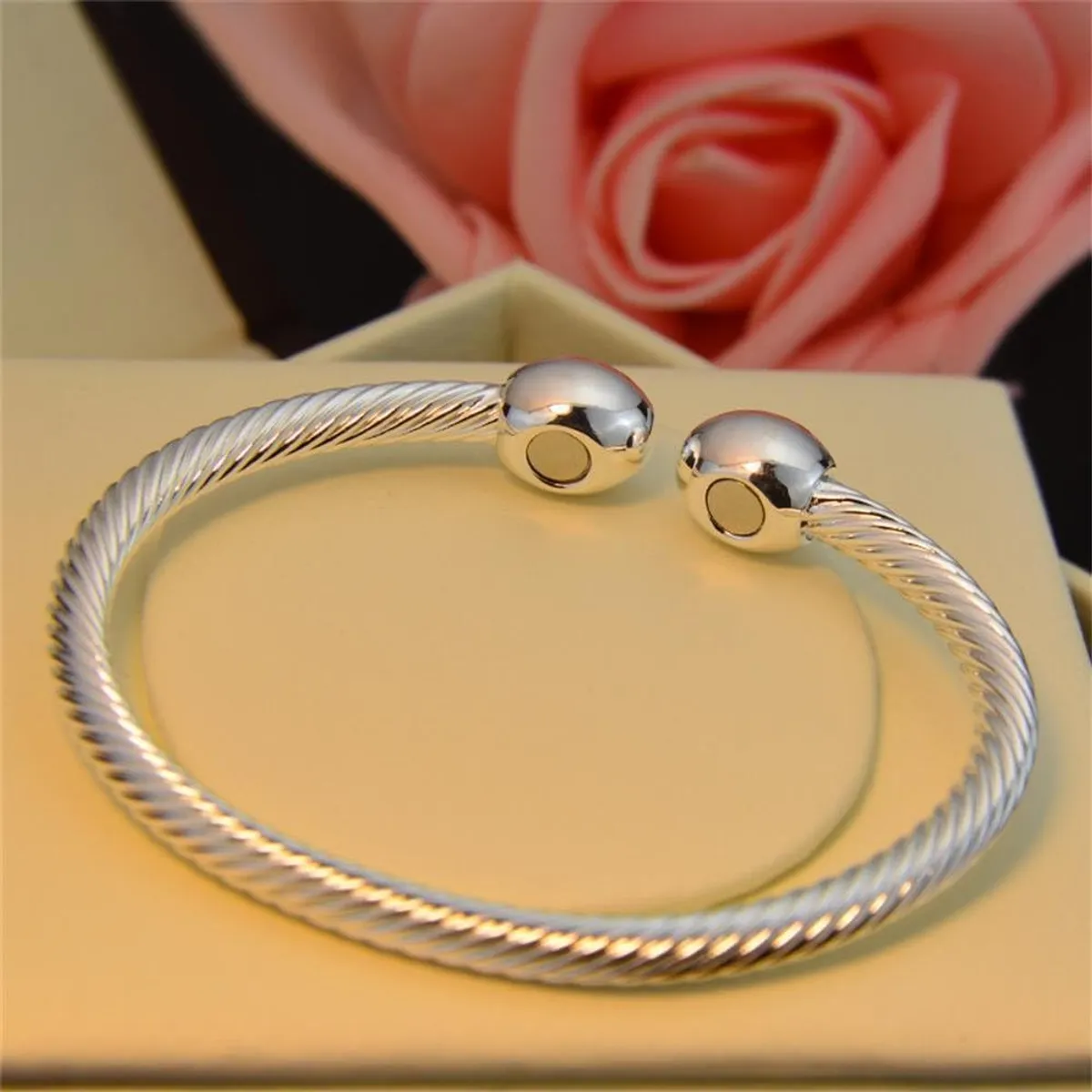 GENERICO - Pulsera Biomagnética Acero con Imanes Curativos Saludables