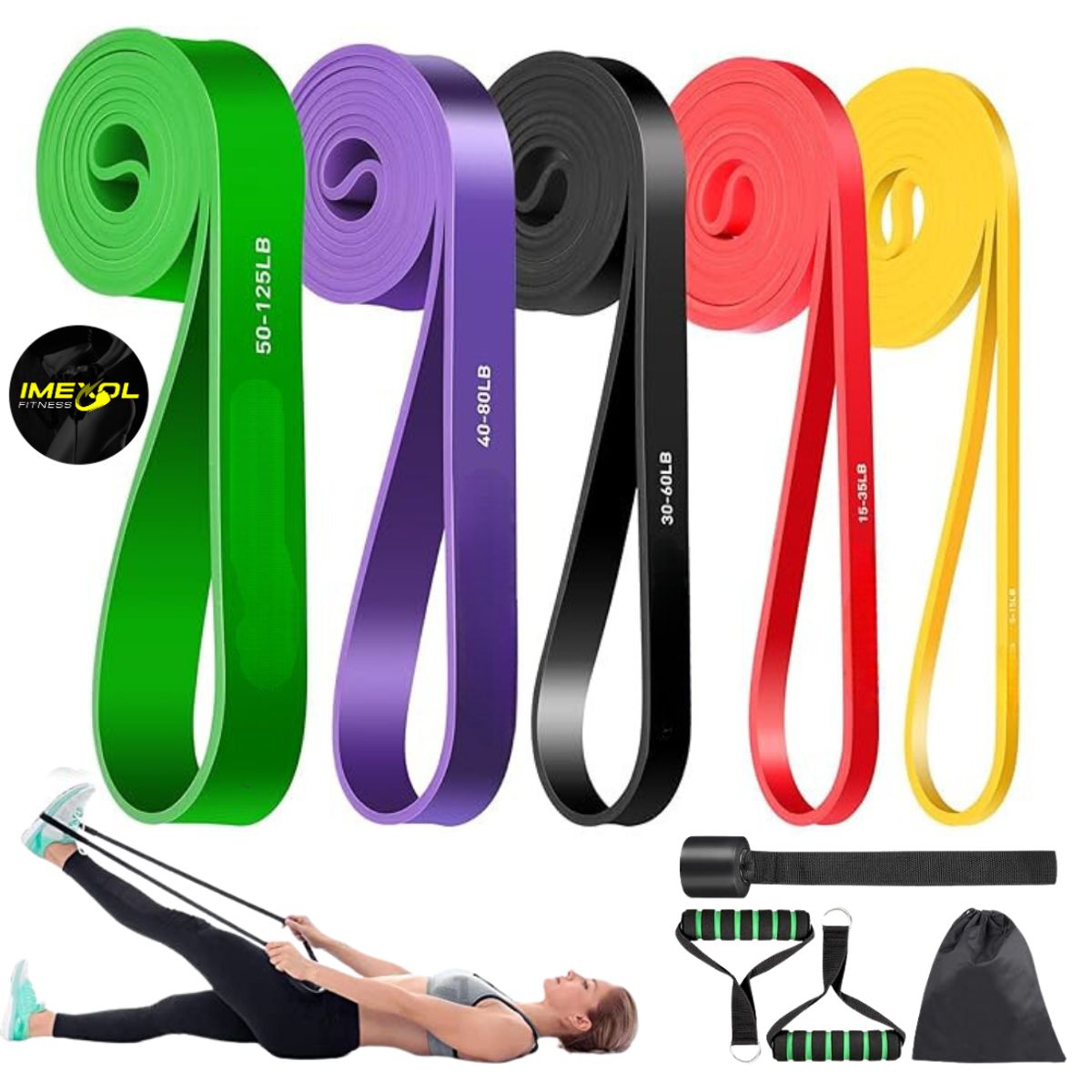 GENERICO - BANDAS DOMINADAS CROSSFIT X 5 UNIDADES