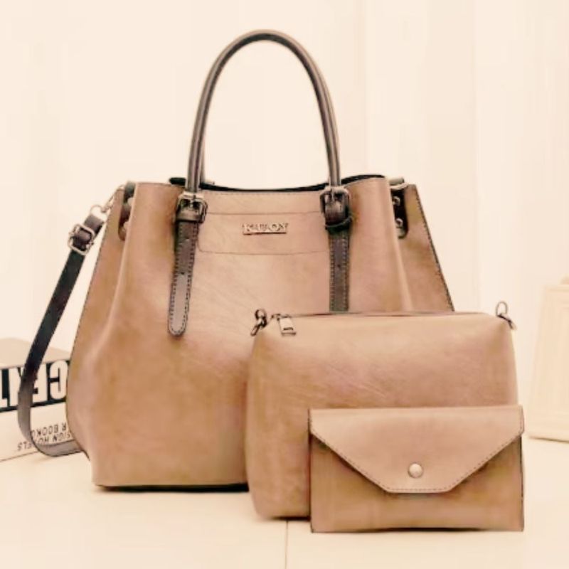 GENERICO - Cartera Mujer Set 3 en 1 de Dama Estilo Casual Elegante.