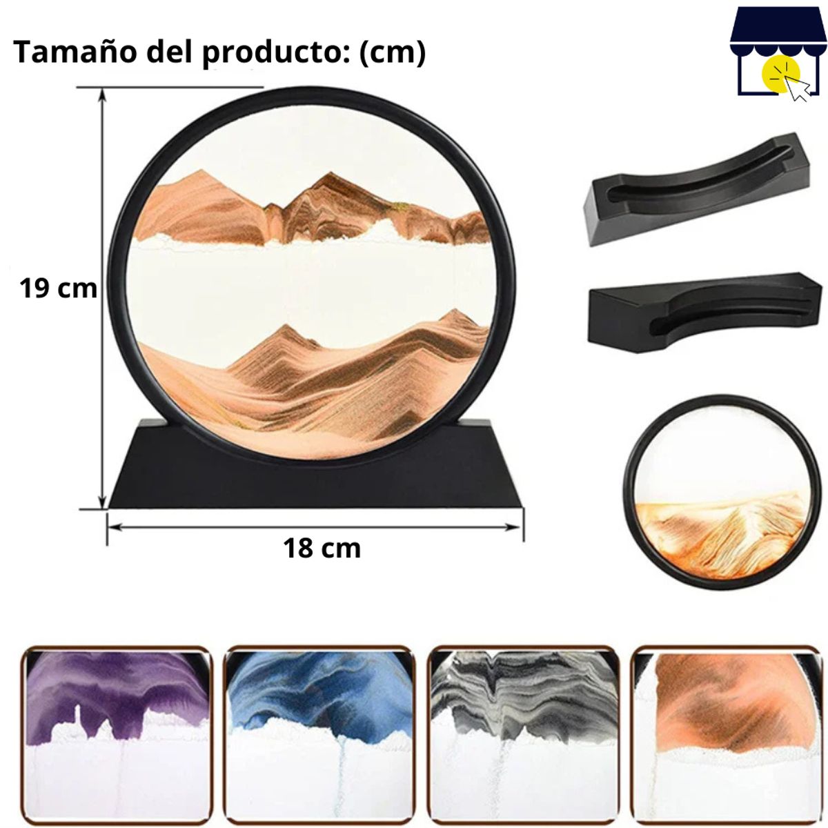 GENERICO - Adorno reloj arena movediza + Cubo de tulipanes con luz