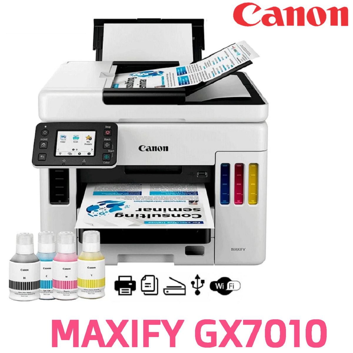 CANON - Impresora Multifuncional CANON de Tinta MAXIFY GX7010