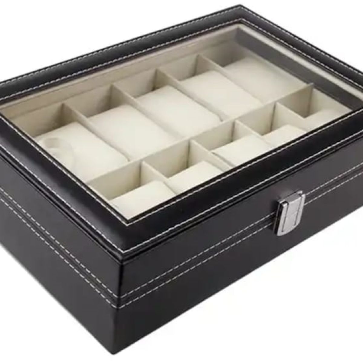 GENERICO - Caja Organizador porta  Reloj de 12 Compartimientos
