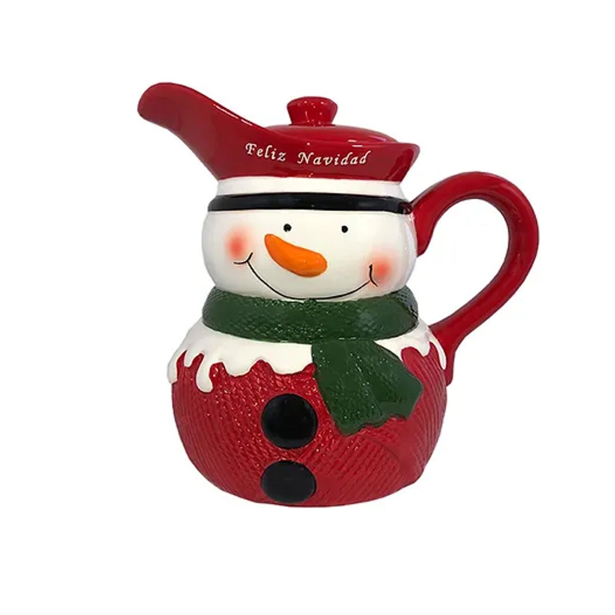 GENERICO - Jarra Navideña con diseño Muñeco de Nieve