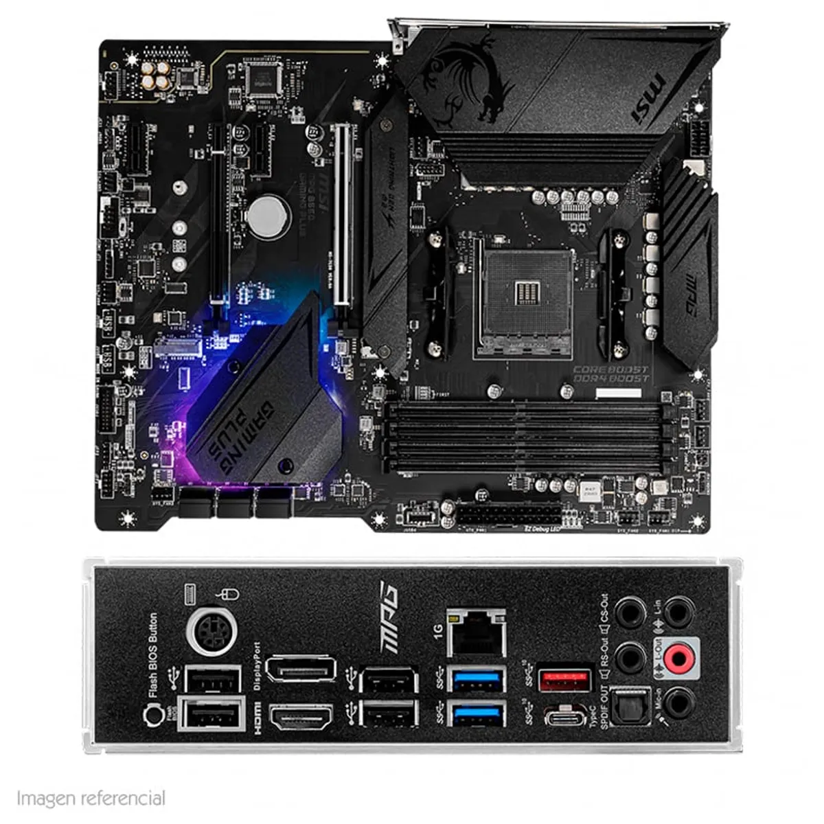 MSI - Motherboard MSI MPG B550 GAMING PLUS AMD HDMI, DP, USB 3.2 Gen 2