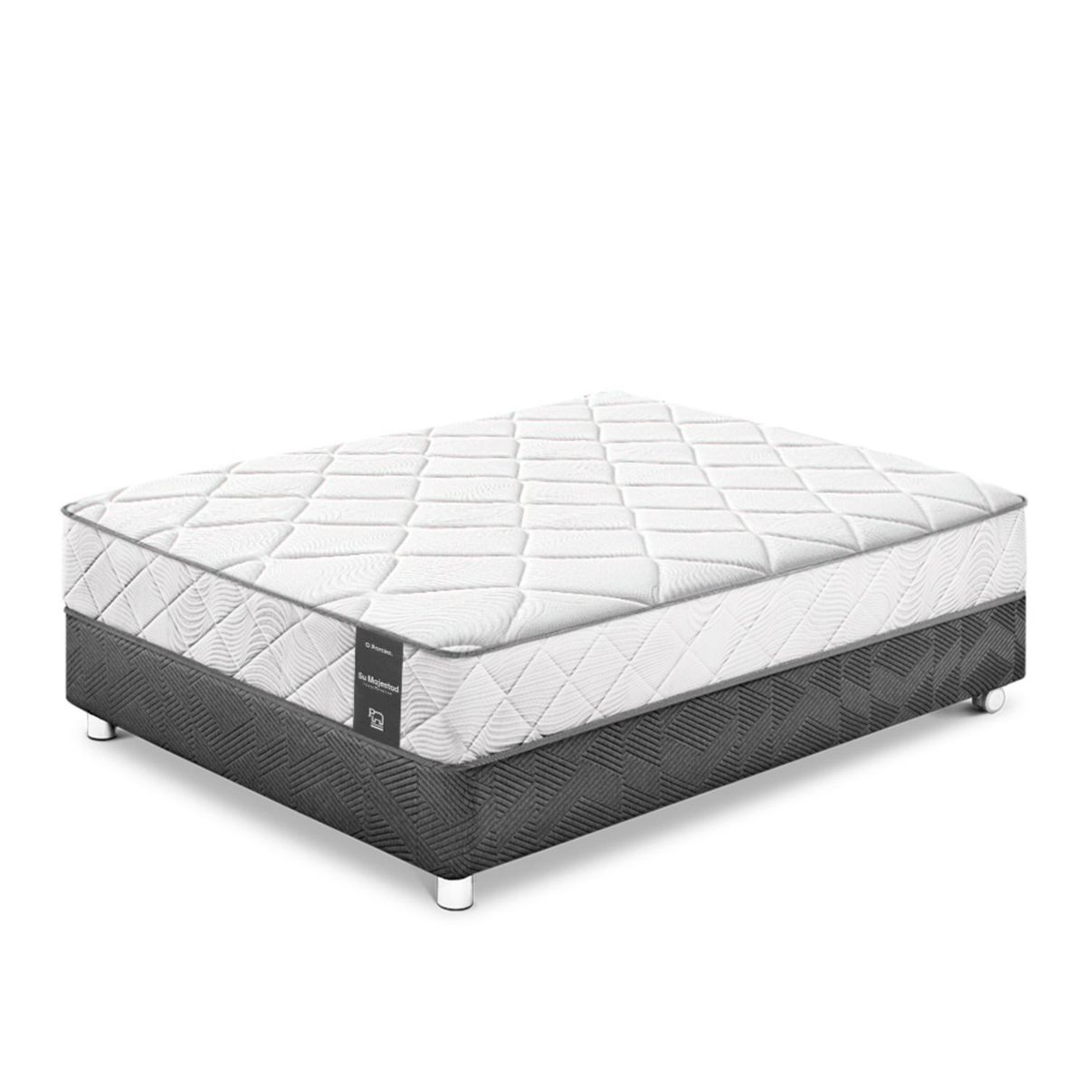 PARAISO - Cama Box Tarima Su Majestad De Lujo 2 Plz Acero + 2 Almohadas + Protector