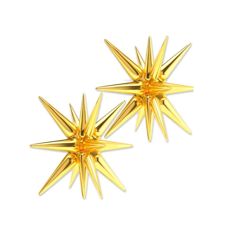 GENERICO - 6  Globos Estrella  Mágica Explosiva 40cm DORADO