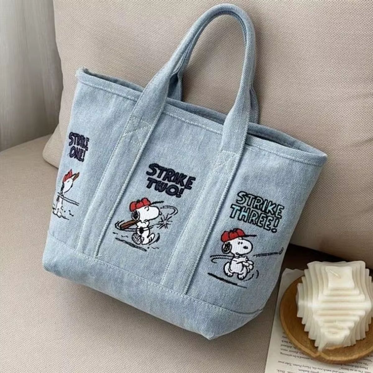 GENERICO - Lonchera Jean - Snoopy Beisbol Desing