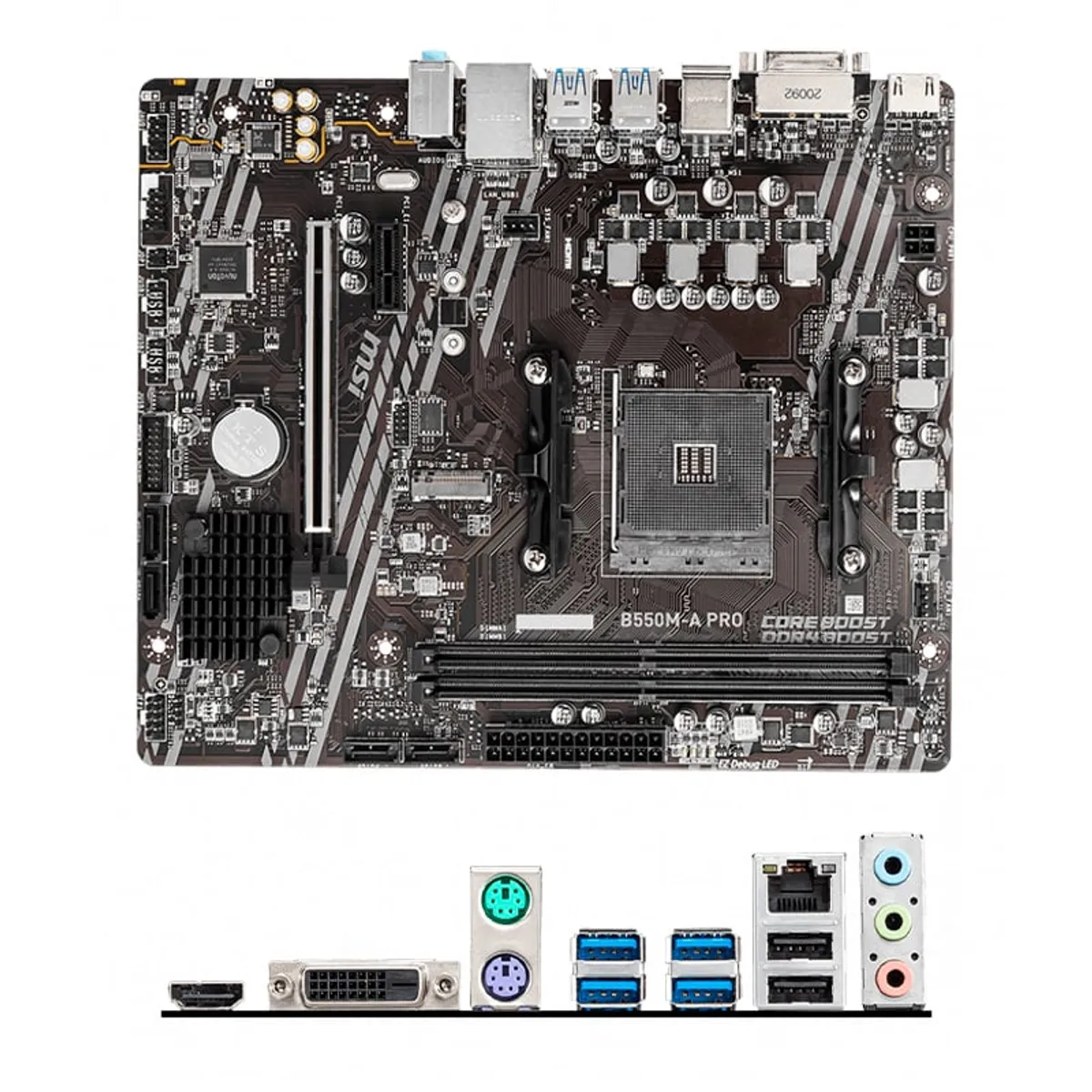 MSI - Motherboard MSI B550M-A PRO, AMD, AM4, DDR4, LAN, USB 3.2 GEN1, M-ATX