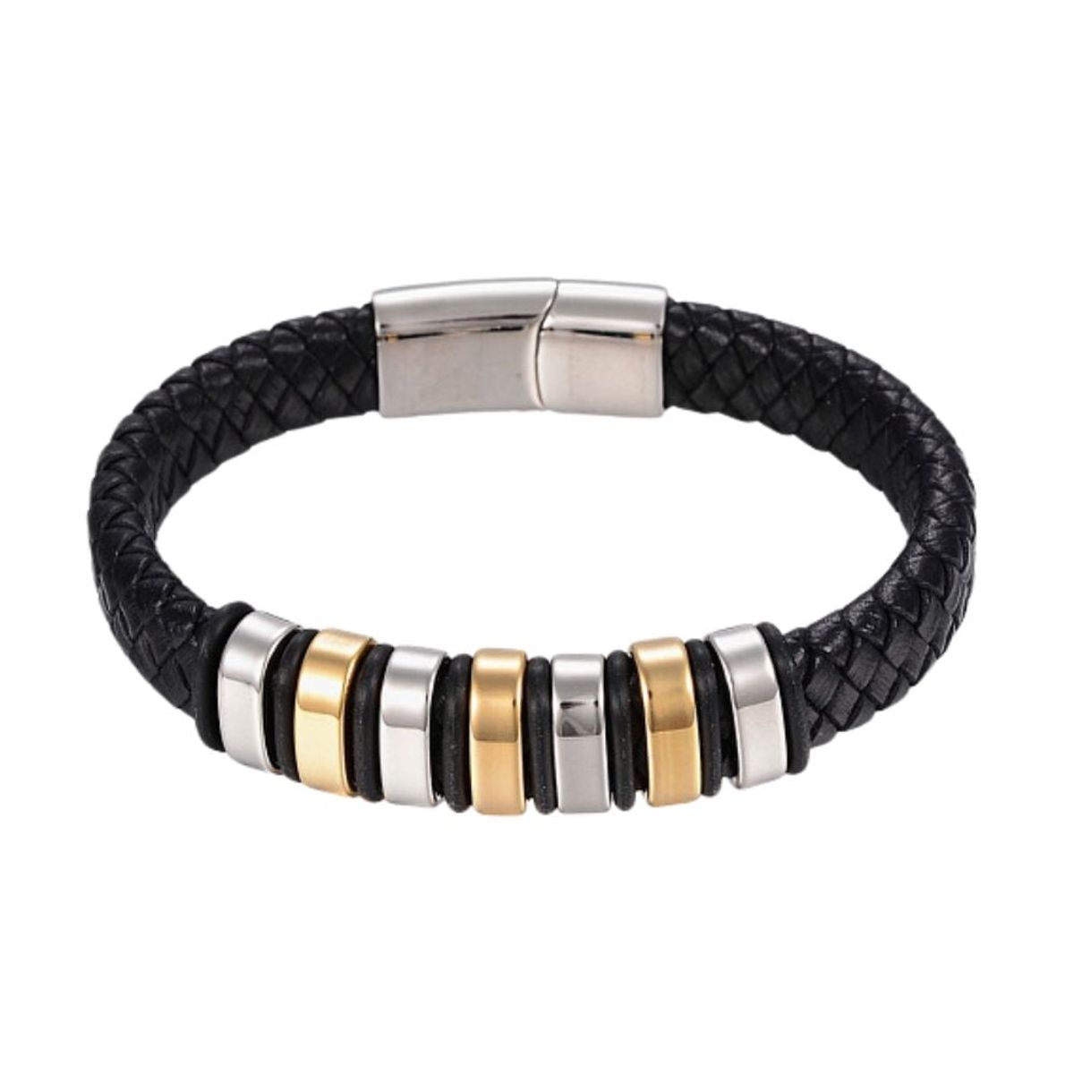 GENERICO - Pulseras bicolor platiado y doradomodelo Fabrizio