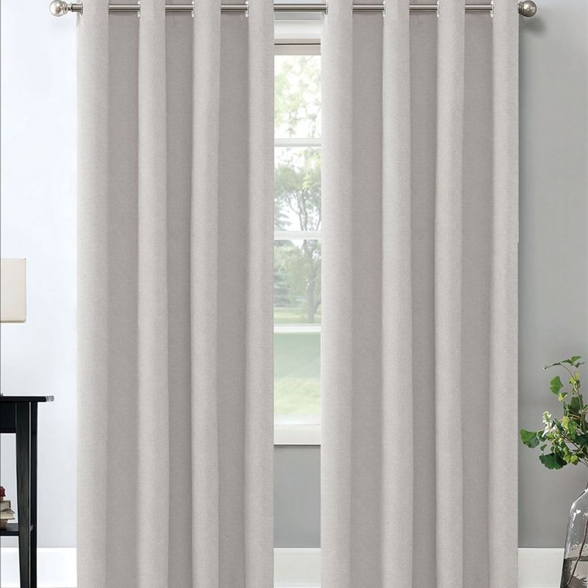 CASATEX - Set de Cortinas JACQUARD Blackout Alto Relieve Brillo 140x220cm x 2