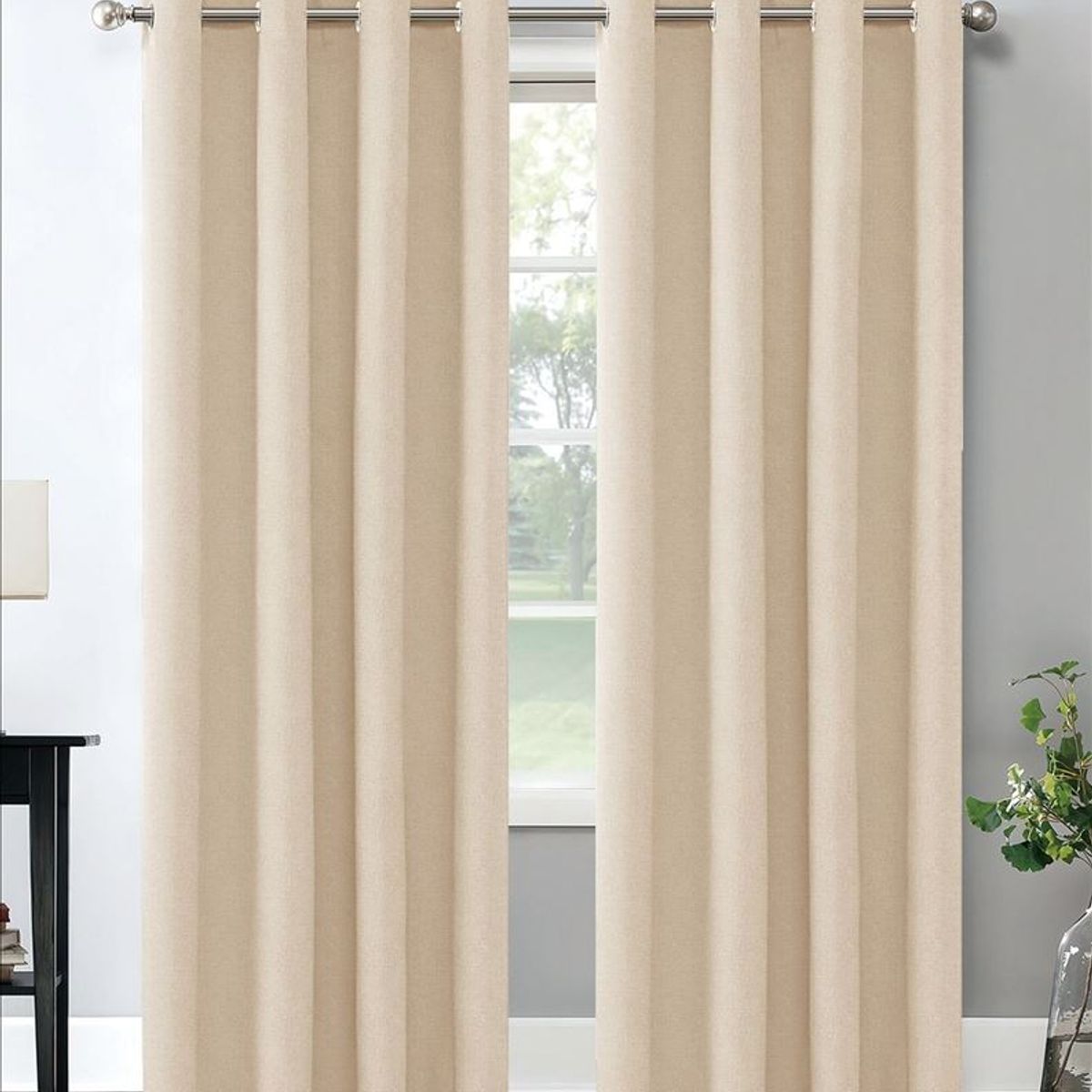 CASATEX - Set de Cortinas JACQUARD Blackout Alto Relieve Brillo 140x220cm x 2