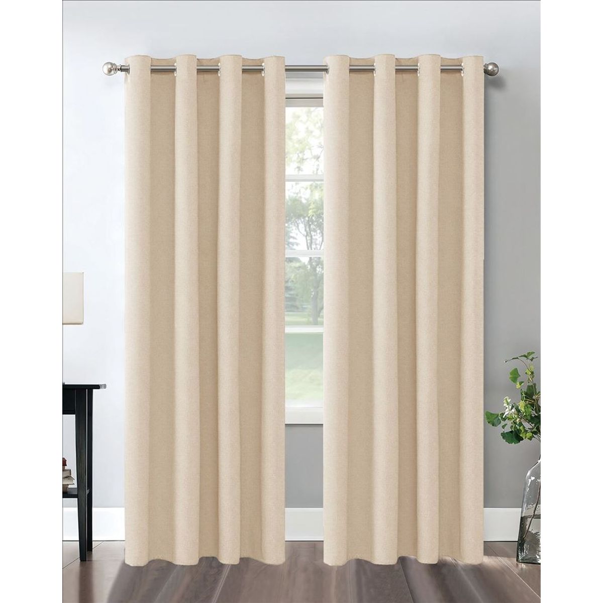CASATEX - Set de Cortinas JACQUARD Blackout Alto Relieve Brillo 140x220cm x 2