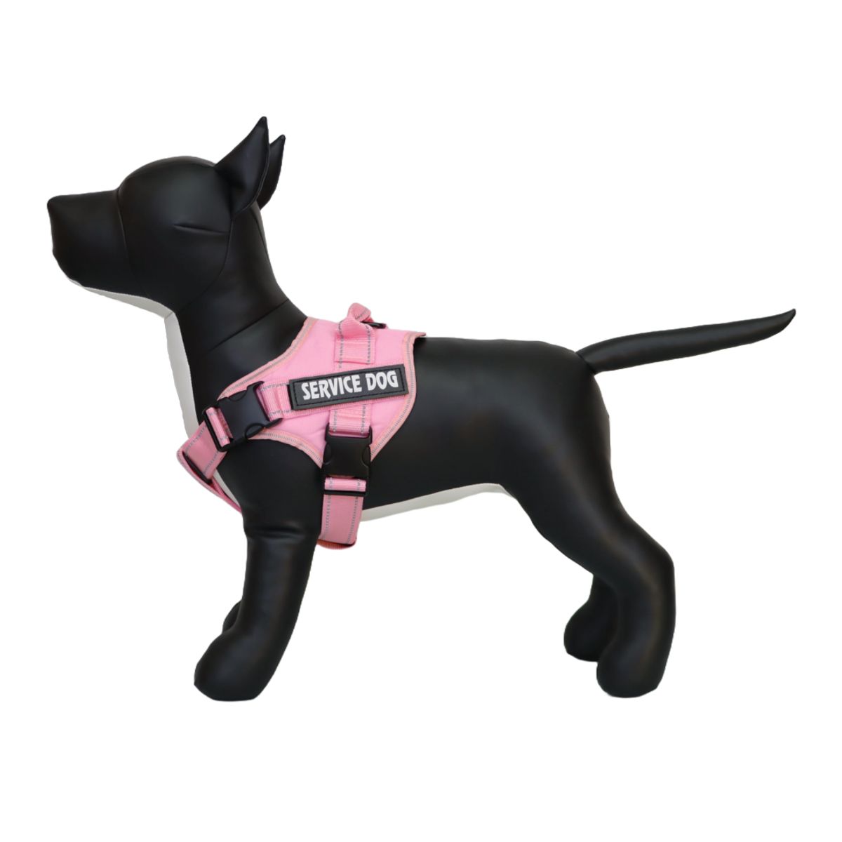 GENERICO - ARNÉS PARA PERROS DE SERVICIO EXTRA DOBLE COLOR ROSADO TALLA M