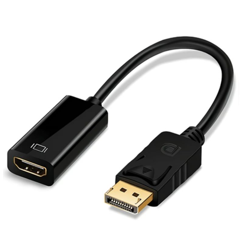 GENERICO - Adaptador Displayport a Hdmi Cable Convertidor Negro